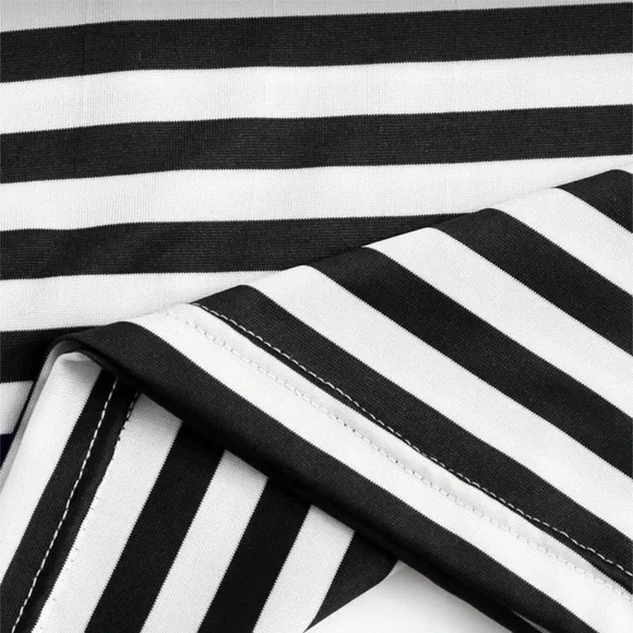 New Striped Hot Pink Patch Pocket Easy Wear Ringer Tee Shirt - Women’s Small (4) - Picture 4 of 5